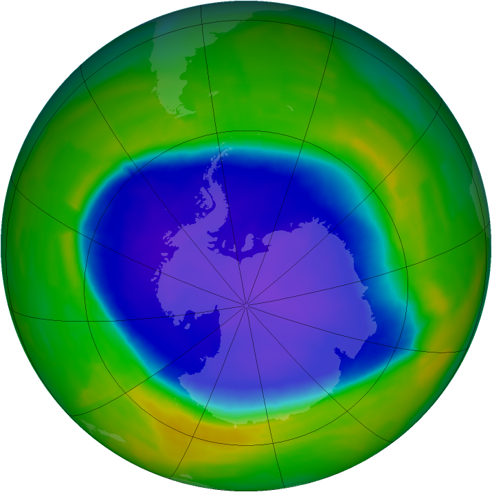 Antarctic ozone map for 02 November 2011